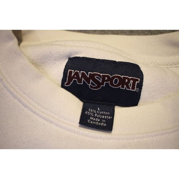 Vintage Jansport Mizzou White Crew Neck Sweater - Size Large - Picture 3 of 5